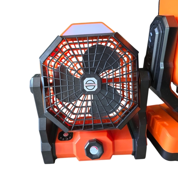 Portable Orange and Black Fan Set - Picture 3 of 11
